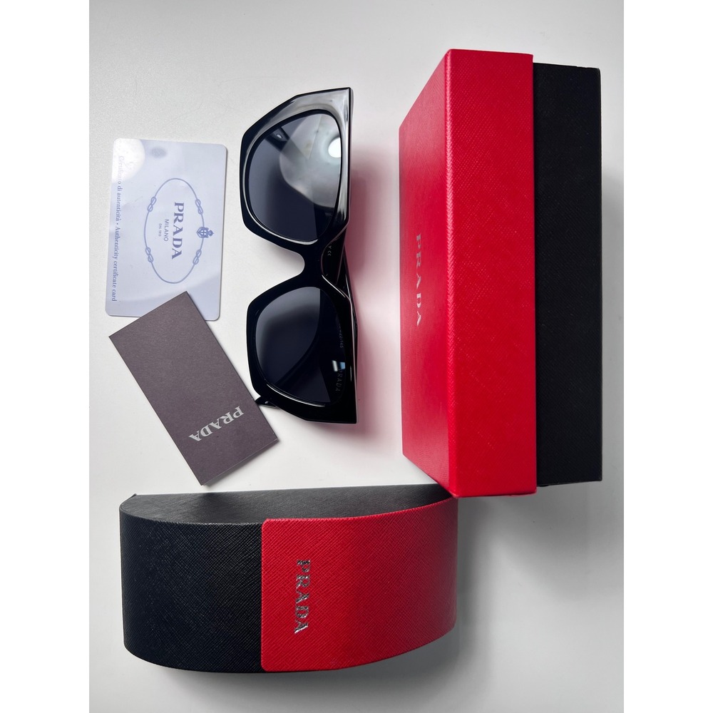 PRADA Symbole Geometric Black Sunglasses PR 15WS LNWOT